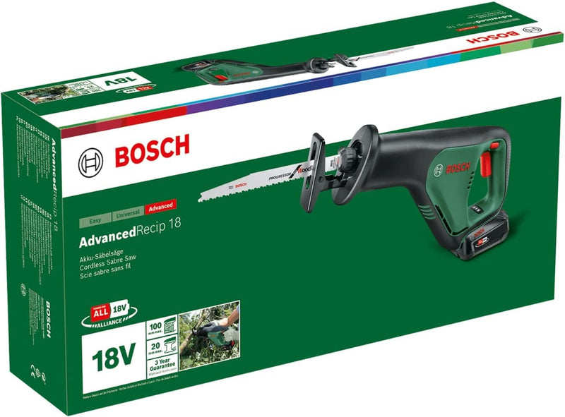 Bosch Akku Säbelsäge AdvancedRecip 18 (ohne Akku, 18 Volt System, im Karton) AdvancedRecip 18 I ohne