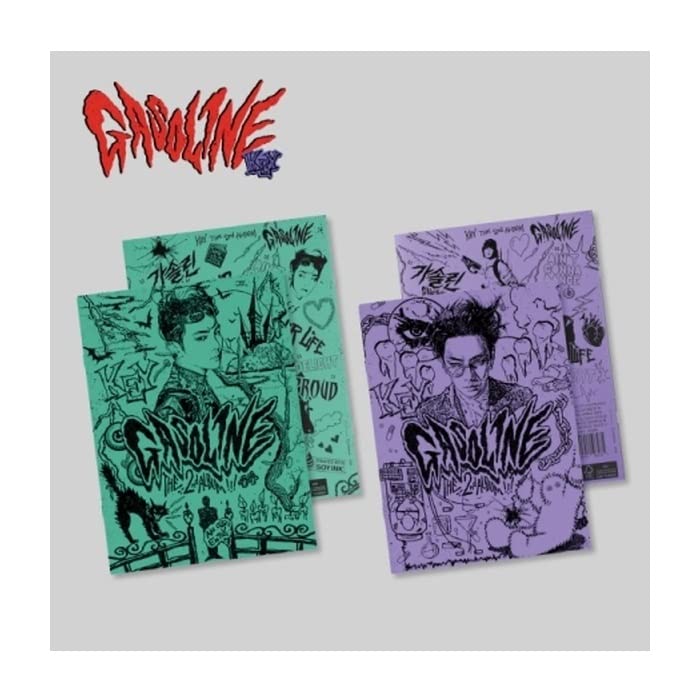 DREAMUS SHINEE KEY Gasoline 2nd Album Booklet Version CD + Poster + Booklet + Postkarte + Aufkleber