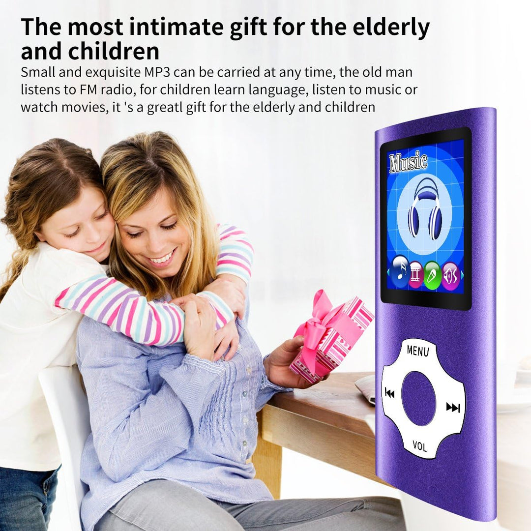 Mymahdi MP3/MP4-Player, lila mit 1,8-Zoll-LCD-Bildschirm und Memory-Karten-Slot, Support für Max 128