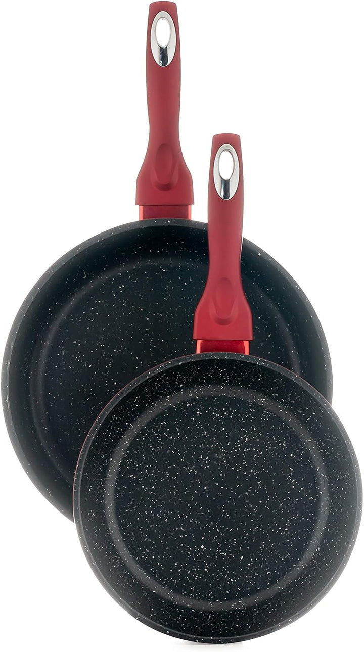 DMS® 15-teilig Induktion Kochgeschirr Kochset Töpfe Pfannen Bratpfanne Kasserolle Suppentopf mit Gla