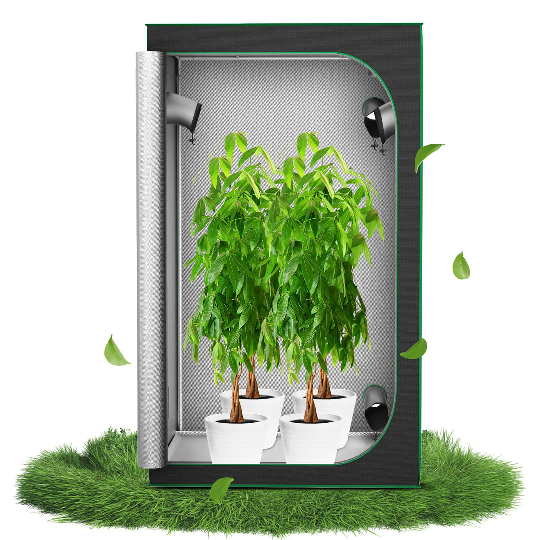 Aufun Grow Zelt, Grow Tent 120x120x200cm Growschrank für Pflanzen Zuchtzelt Gewächshaus Box Garten A