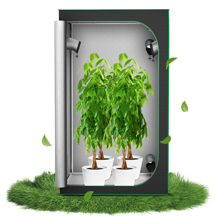 Aufun Grow Zelt, Grow Tent 120x120x200cm Growschrank für Pflanzen Zuchtzelt Gewächshaus Box Garten A