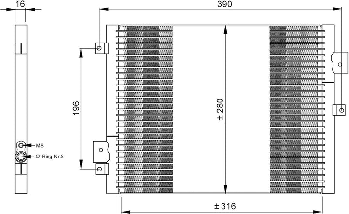 NRF 35795 Kondensator, Klimaanlage