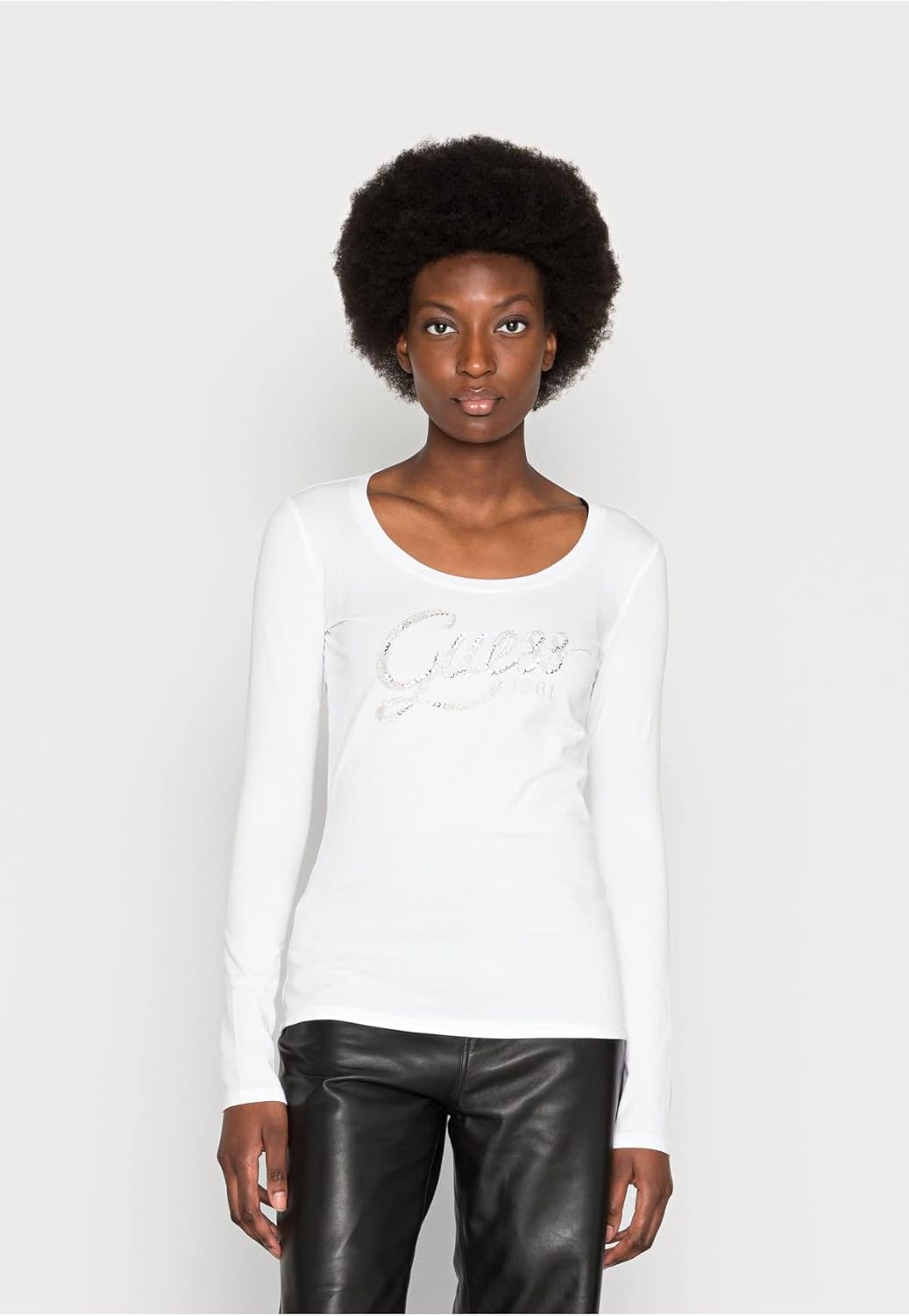 GUESS Damen Shirt Bryanna M G011 Pure White, M G011 Pure White