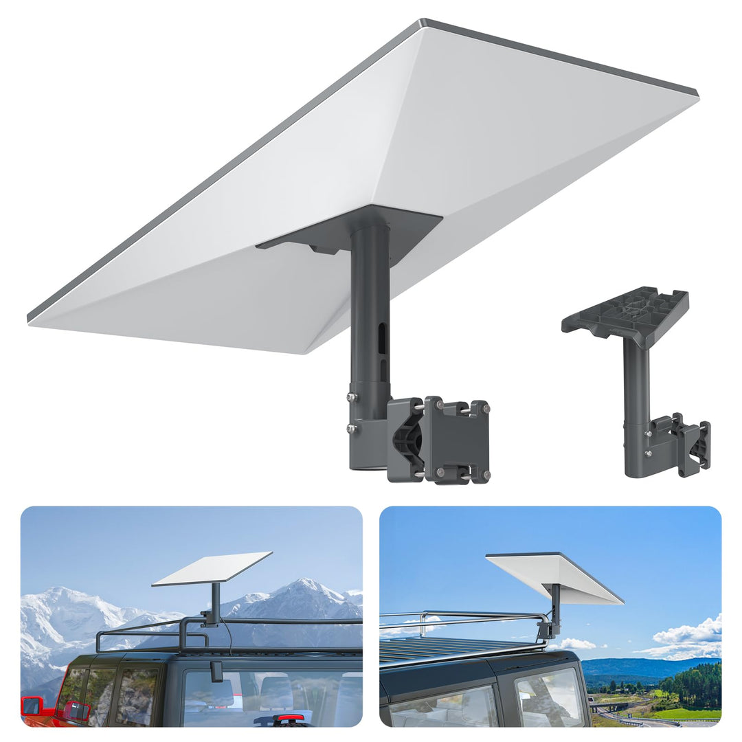 XLTTYWL Starlink Gen 3 Wohnmobil-Leiterhalterung, 360° Verstellbares Aluminiumlegierung Starlink V3