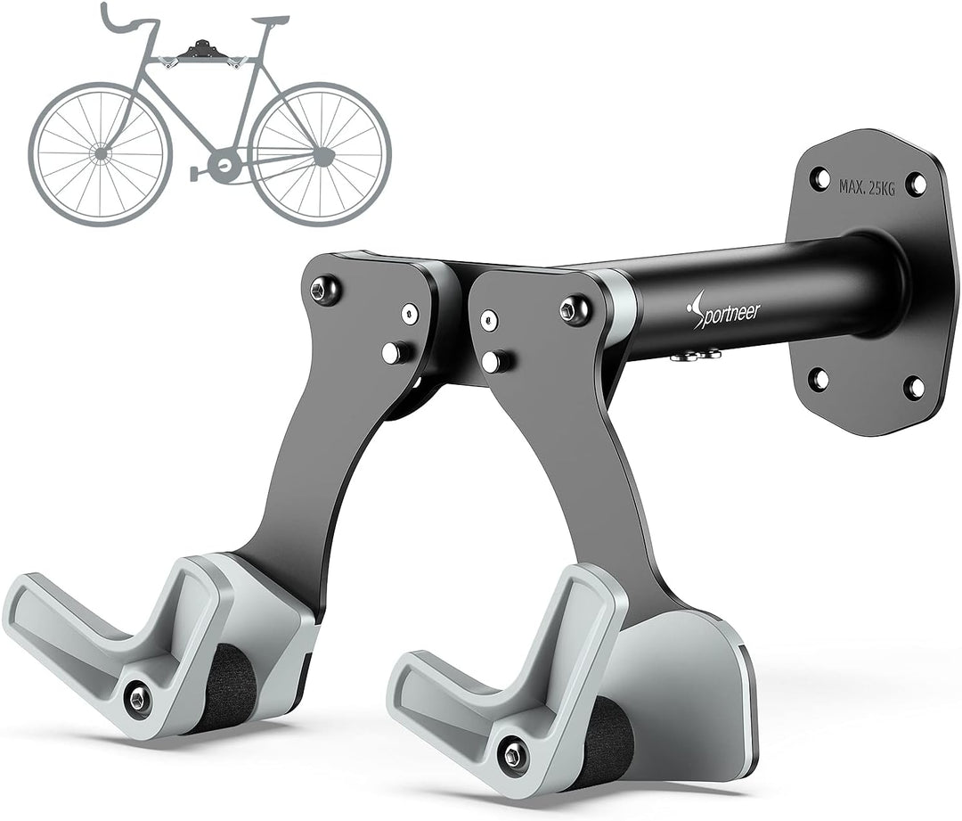 Sportneer Fahrrad Wandhalterung Platzsparende Fahrrad-Wandhalterung Indoor Aluminium Fahrradaufbewah