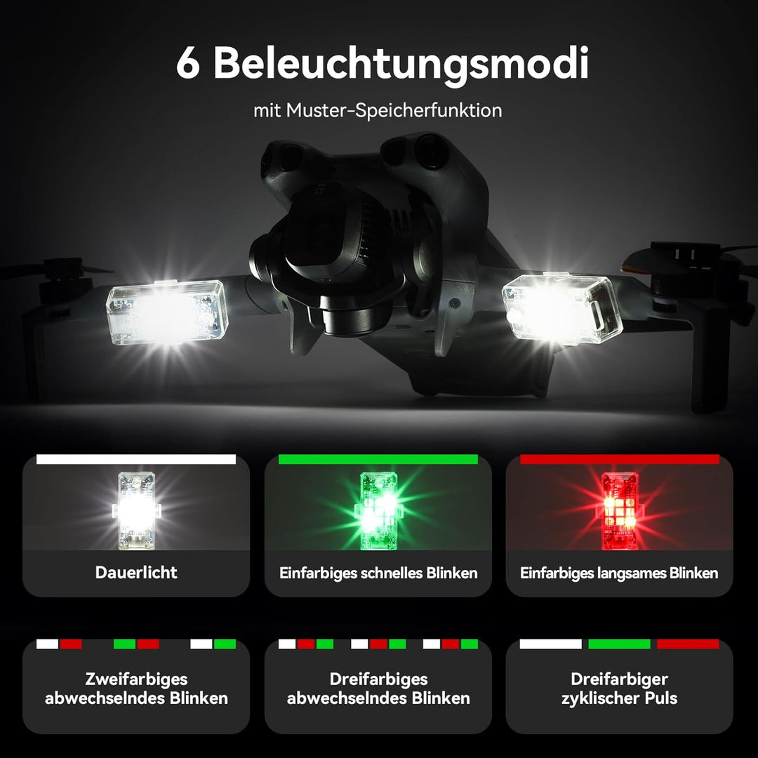 Blitzlicht für Drohnen, Anti Kollisionslicht LED Blitzlicht für DJI Lito 1/X1/Neo 2/Avata 2/ Mini 4K