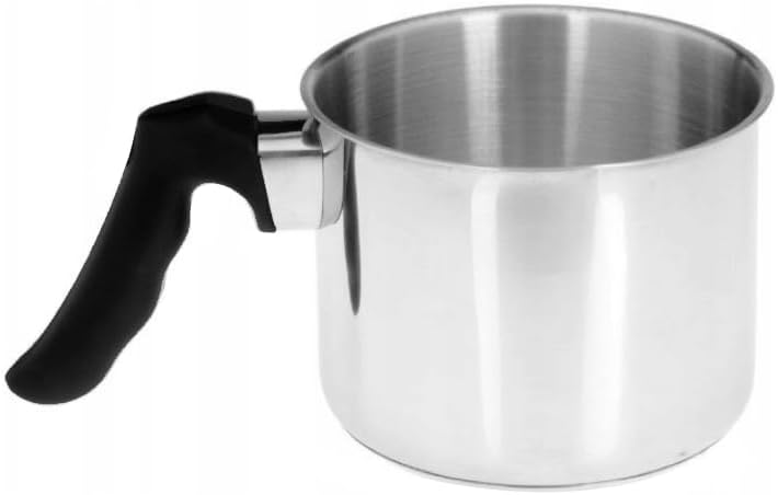 MIKONI Milchtopf 1L 1.5L 2L aus Edelstahl Induktion dicker Boden Milchkanne gross, silber, tolle Qua