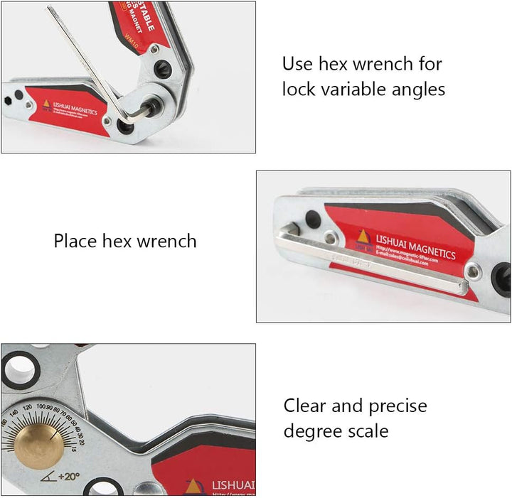 Winkel Schweisshalter, verstellbarer Magnet Magnetischer Schweisshalter Schweisserwerkzeugzubehör (2