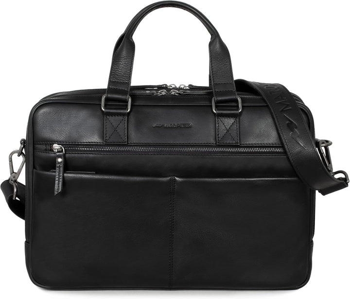 Marc Peter Laptoptasche Dallas I Leder Umhängetasche für 15.6 zoll Laptop I Aktentasche für Notebook