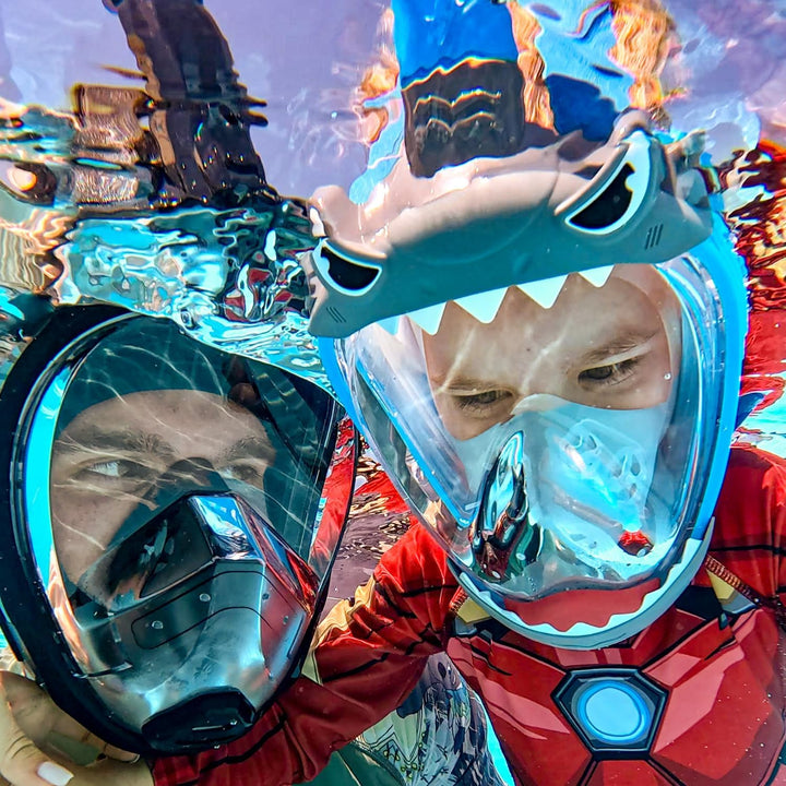 Khroom CO2 sichere Schnorchelmaske für Kinder ab 3 Jahren | geprüft* durch TÜV Rheinland | Vollgesic