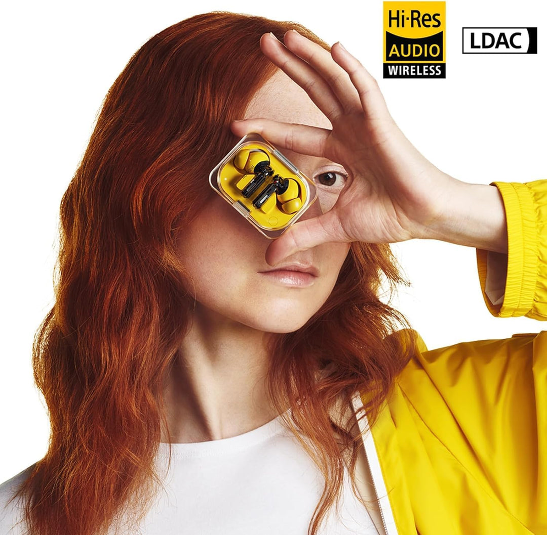 Nothing Ear (a) kopfhörer kabellos Bluetooth mit ANC, Bass-Enhance-Algorithmus und bis zu 42,5 Stund