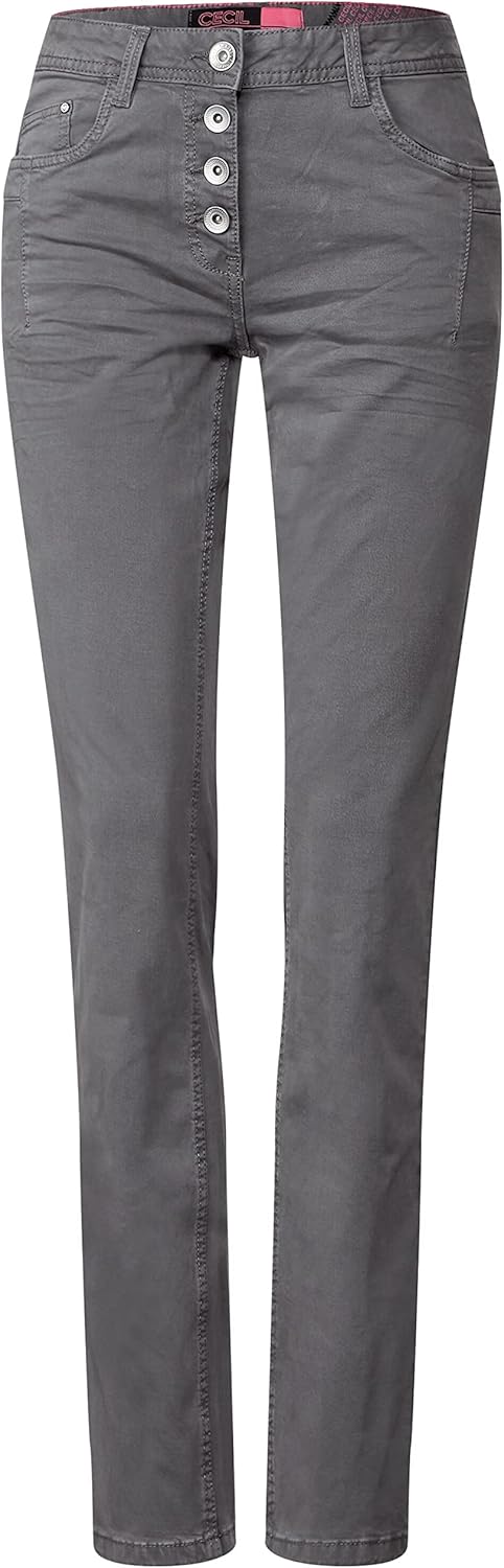 Cecil Damen Baumwollhose Loose 25W / 30L Cool Grey, 25W / 30L Cool Grey