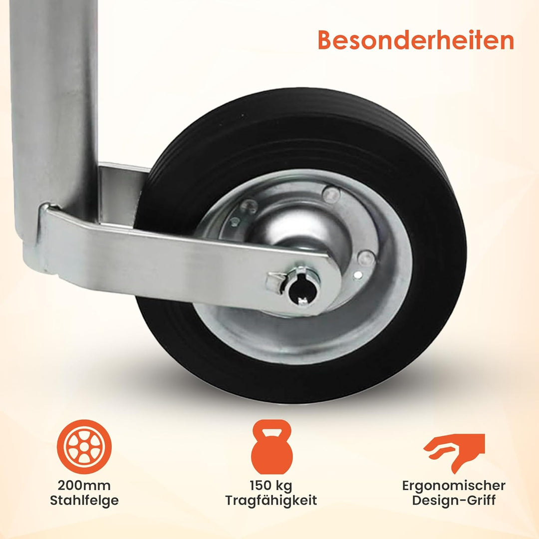 Winterhoff Stützradhalterung für Zugdeichseln 70mm rund Klemmschelle Stützradschelle 48mm Trailer mi