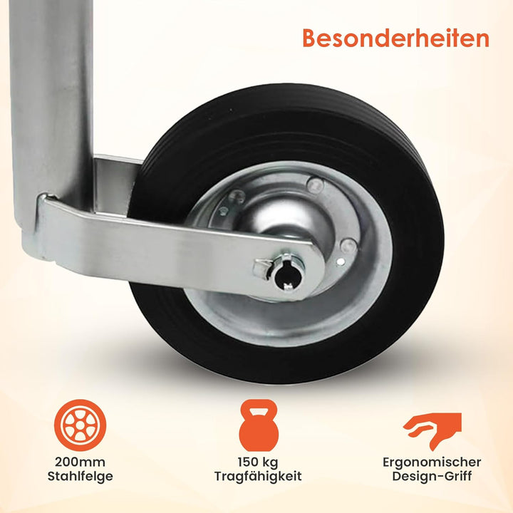 Winterhoff Stützradhalterung für Zugdeichseln 70mm rund Klemmschelle Stützradschelle 48mm Trailer mi