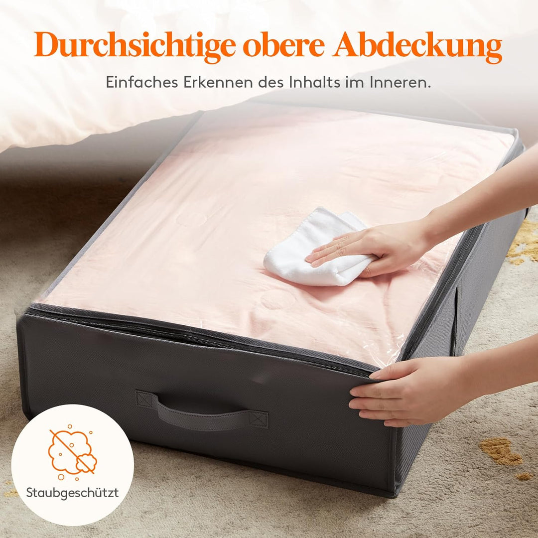Lifewit Aufbewahrungsbehälter für unter dem Bett, 4er-Pack, 40L Aufbewahrungsbeutel für Decken und v