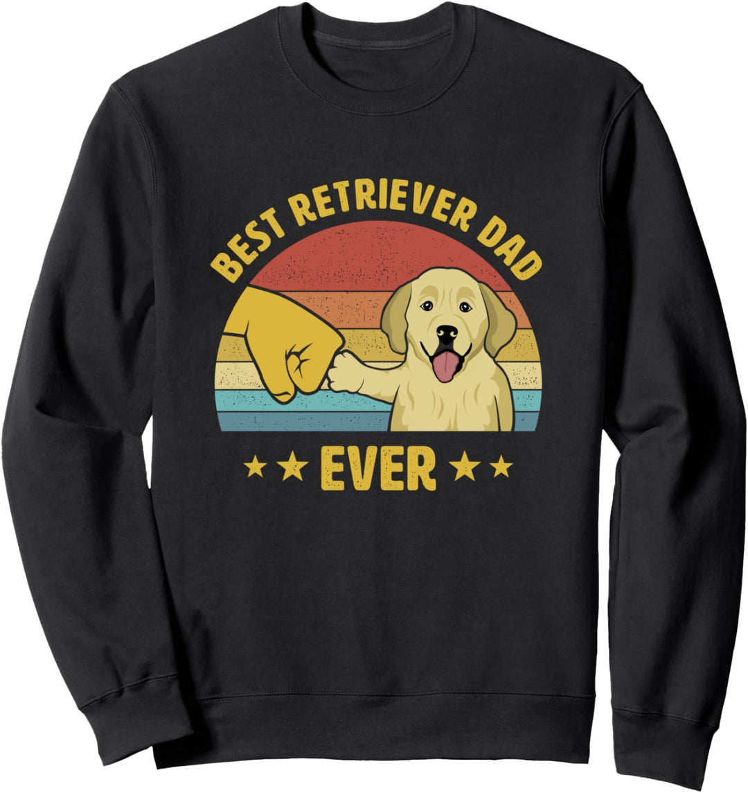 Bester Golden Retriever Papa Vintage Welpen Vater Design Sweatshirt