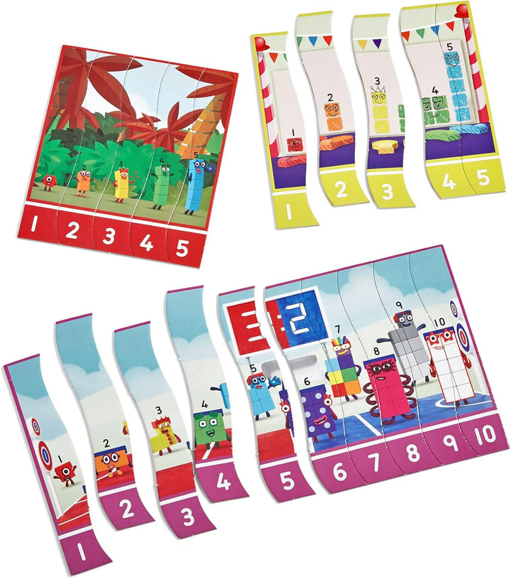 Learning Resources Numberblocks Puzzle-Set Reihenbildung, Numberblocks Puzzlespiel, Mathe-Puzzlespie