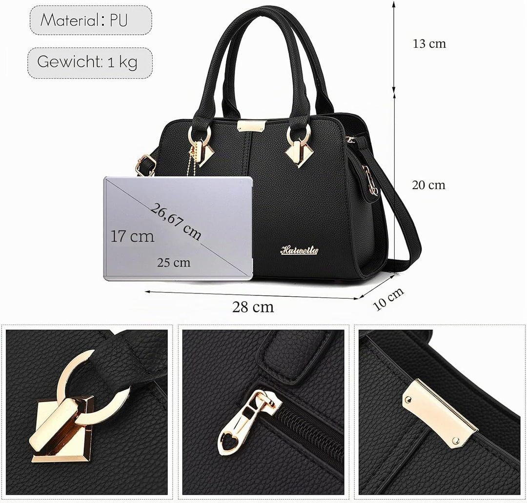 FANDARE Damen Handtasche Umhängetasche Frauen Schulterbeutel Shopper Tote Reise Henkeltasche Schulte