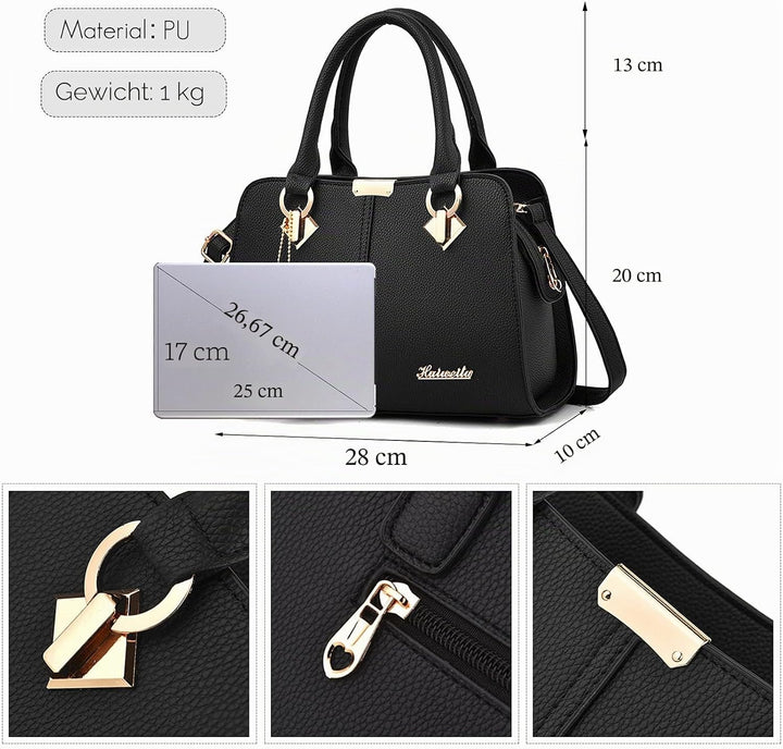FANDARE Damen Handtasche Umhängetasche Frauen Schulterbeutel Shopper Tote Reise Henkeltasche Schulte