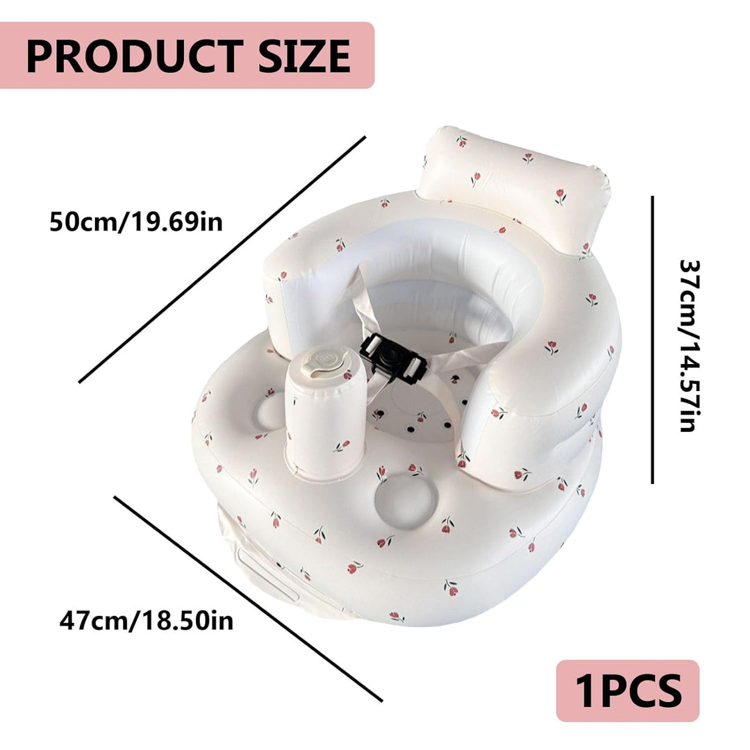 Aufblasbarer Baby-Sitz für Babys ab 3 Monaten, Baby Seat, Baby Sitzhilfe mit Gurtzeug y Sofasitz Bod