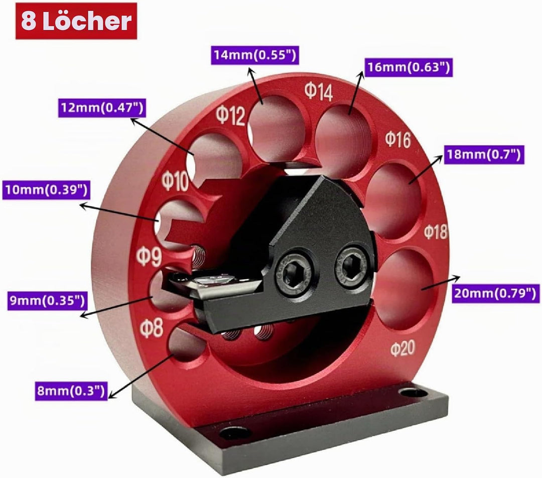 Dübelmacher-Vorrichtungssatz, 8 Löcher, Hartmetalleinsätze, Dübelmacher, 8 Mm Bis 20 Mm, Verstellbar