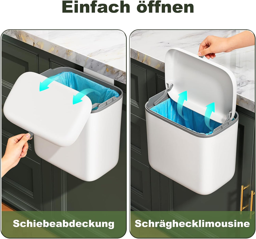 CTIME Biomülleimer Küche 7L - Mülleimer küche, Bio Mülleimer Geruchsdicht Platz Sparen klein Küchenk