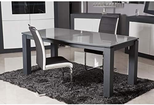 Esszimmerstuhl mit Hoher Rückenlehne, 2-er Set, Schwingstuhl Set, Schwarz + Weiss Schwarz + Weiss 2-