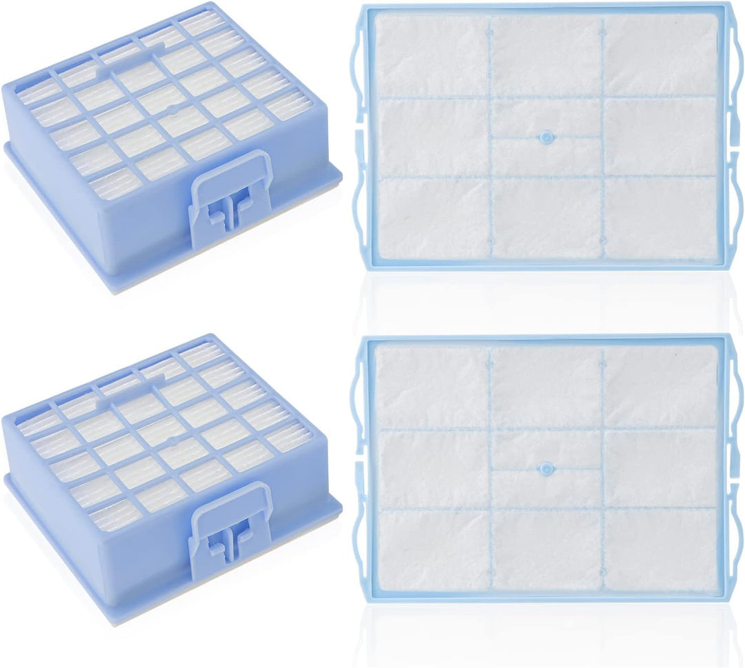 Leadaybetter Ersetzt 2 HEPA Filter + 2 Motorschutzfilter für Siemens Staubsauger VSZ 3.Serie Z 3.0 S