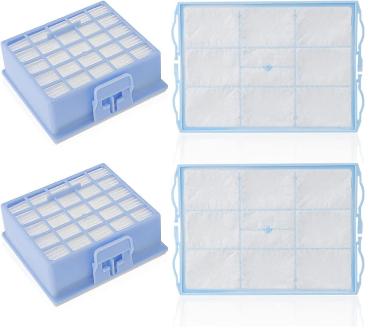 Leadaybetter Ersetzt 2 HEPA Filter + 2 Motorschutzfilter für Siemens Staubsauger VSZ 3.Serie Z 3.0 S