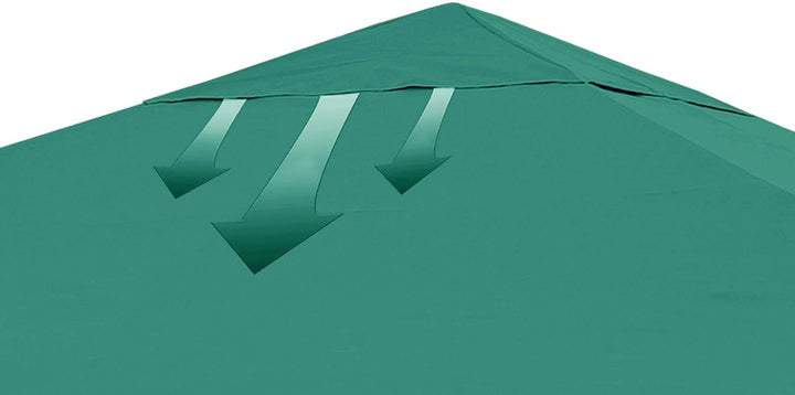 QUICK STAR Ersatzdach für Rank Pavillon 3x4m Grün Ersatzbezug Pavillondach