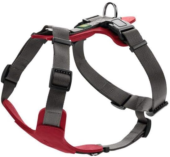 HUNTER AALBORG MIXED Hundegeschirr, M-L, rot/grau rot/grau 63 - 96 cm, rot/grau 63 - 96 cm