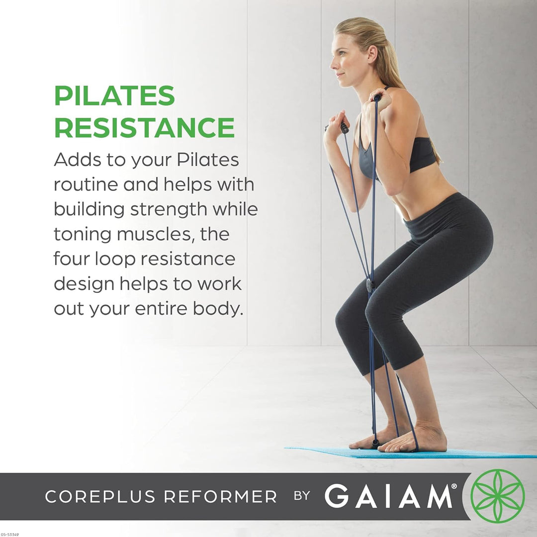 Gaiam Damen Pilatesgeräte Pilates Coreplus Reformer Cord Kit, schwarz-schwarz, Standard
