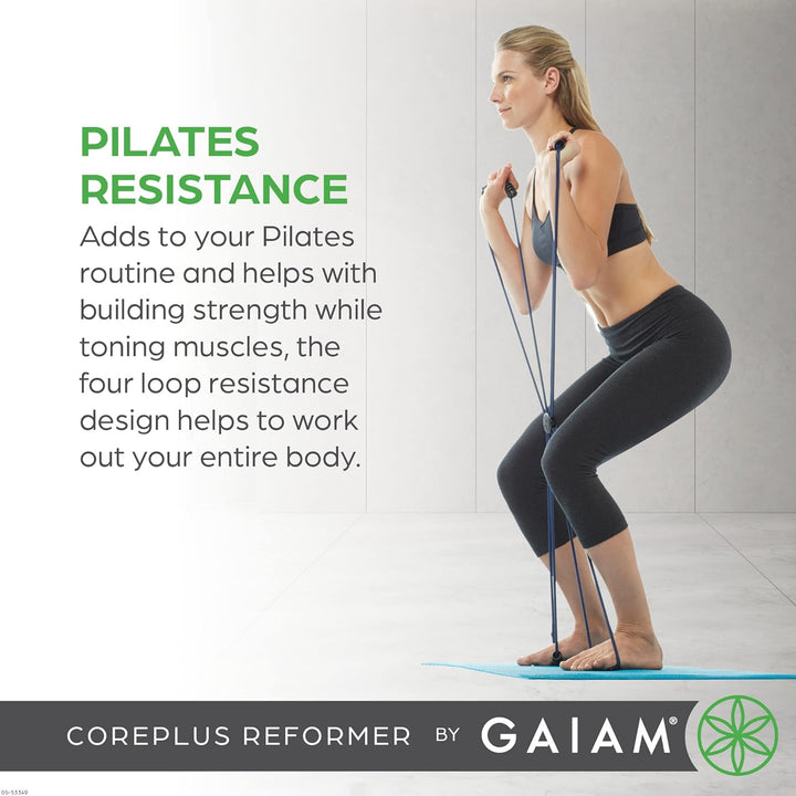Gaiam Damen Pilatesgeräte Pilates Coreplus Reformer Cord Kit, schwarz-schwarz, Standard