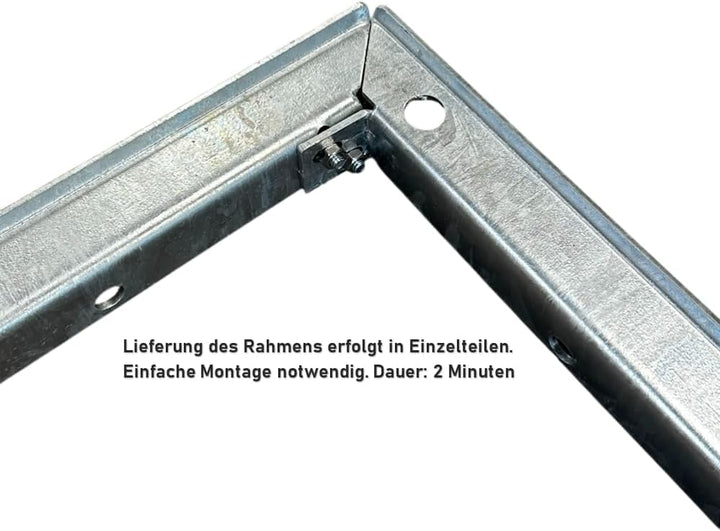 Schachtdeckel Vollverzinkt mit Rahmen / 15 x 15 cm/Riffelblech Schachtabdeckung Kanaldeckel Abdeckka