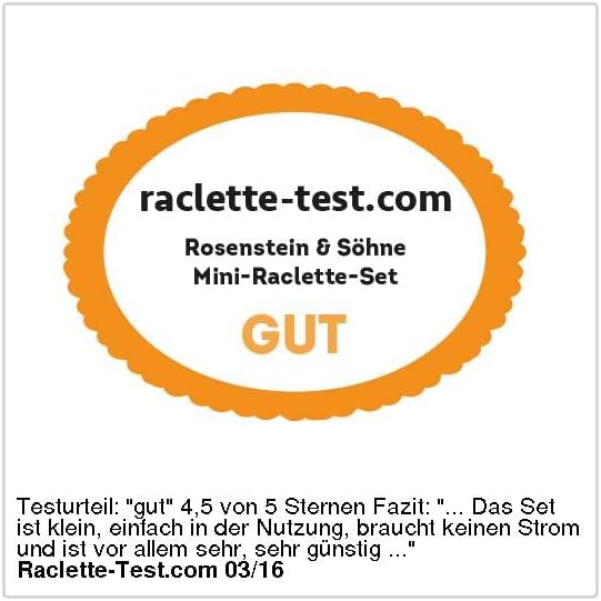 Rosenstein & Söhne Raclette Stövchen: 3er-Set Teelicht-Raclette, mit Schaber (Racletteofen mit Kerze