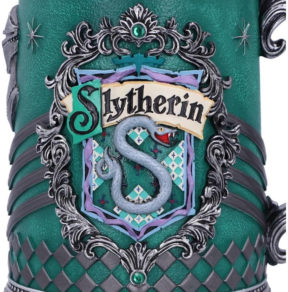 Nemesis Now House Collectable Tankard Harry Potter Slytherin Hogwarts-Haus Sammelkrug, Harz, Grün Si