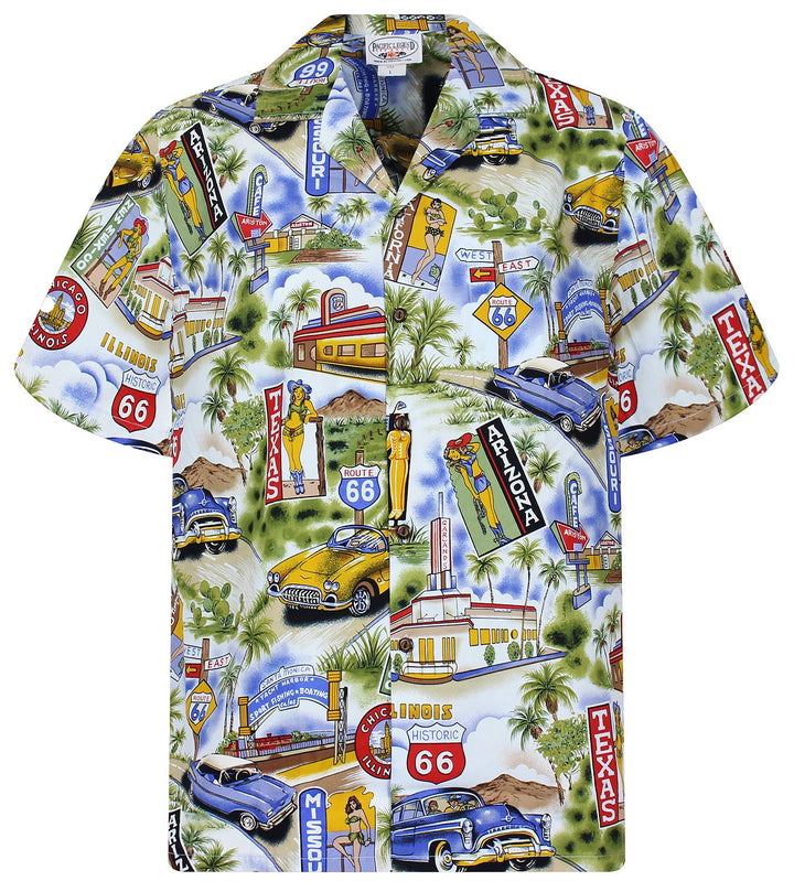 PLA Original Hawaiihemd Texas Arizona, Blau, XXL