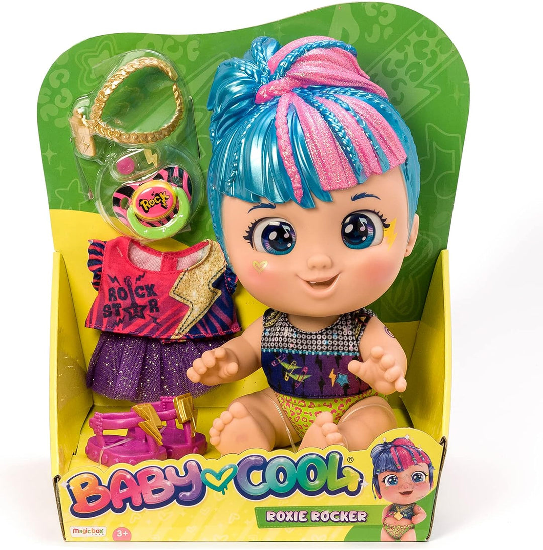 Baby Cool Roxie Rocker Puppe mit Kleidung, Schuhen und exklusiven Accessoires im Rock-Stil, inklusiv