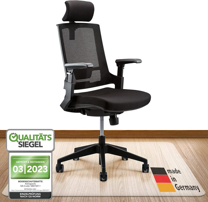 Bodenschutzmatte Bürostuhl versch. Grössen - Bürostuhl Unterlage rutschfest in milchweiss - Made in