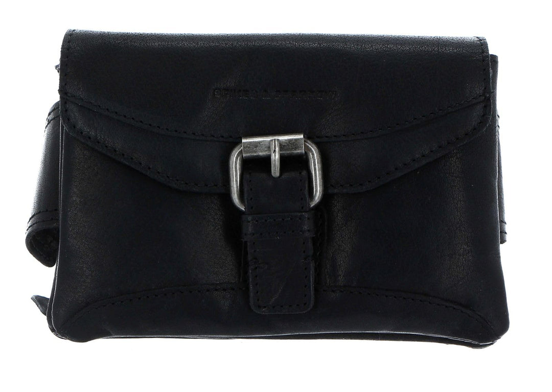 Spikes & Sparrow The Authentics Gürteltasche 19 cm Schwarz, Schwarz