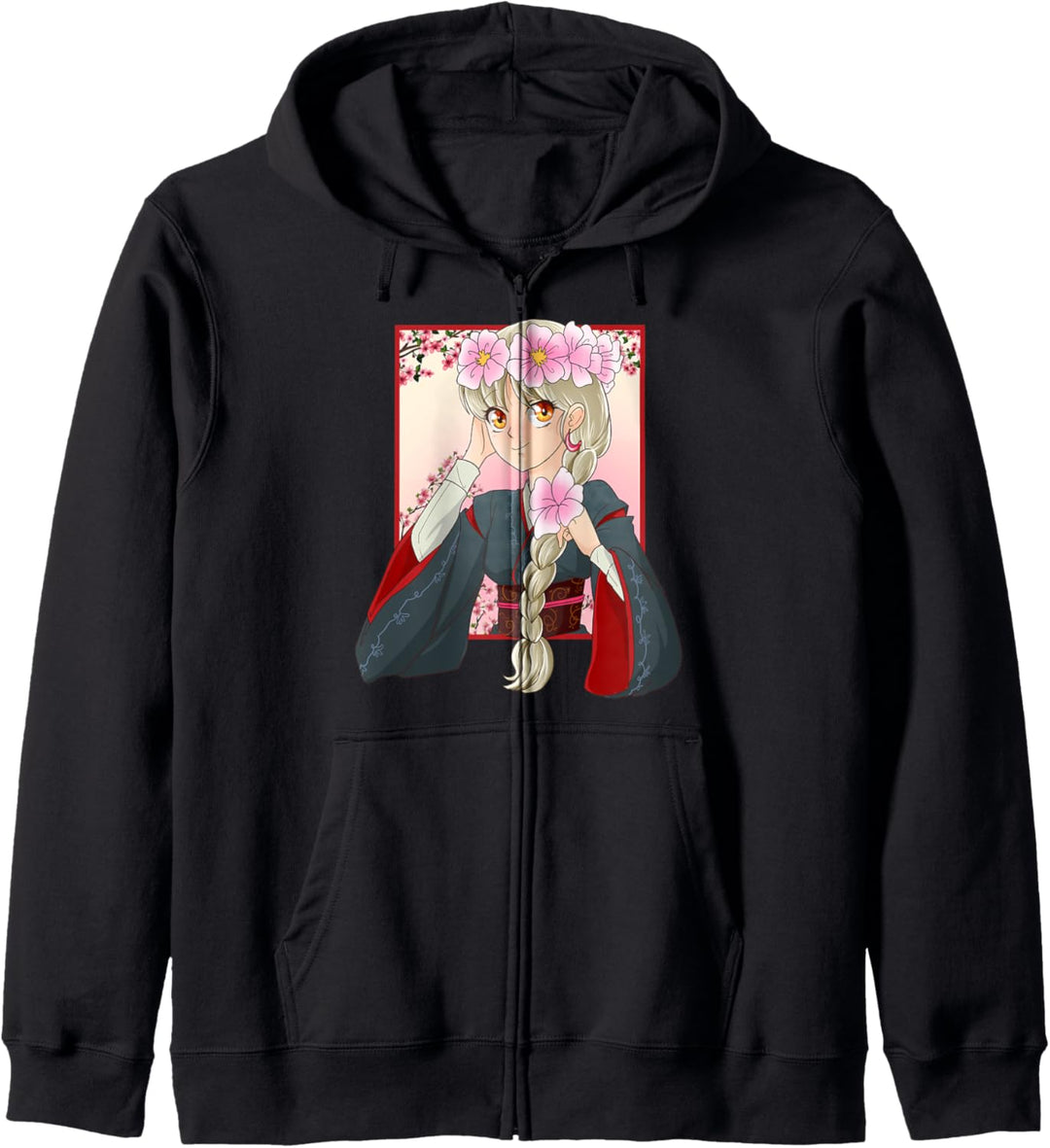 Ästhetisches Japanisches Anime Girl I Otaku I Manga Kawaii Kapuzenjacke