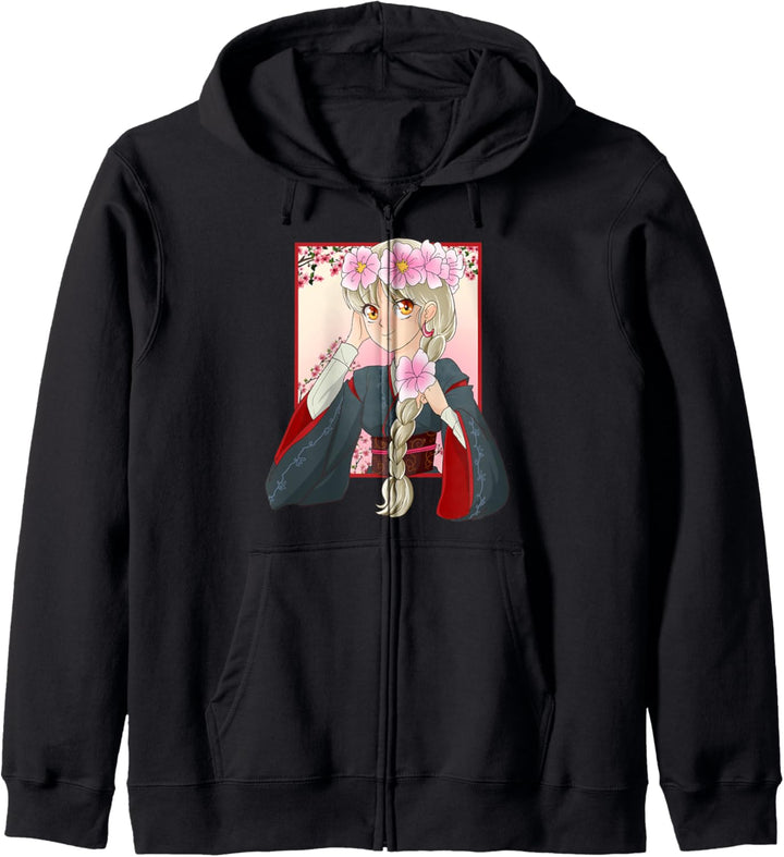Ästhetisches Japanisches Anime Girl I Otaku I Manga Kawaii Kapuzenjacke