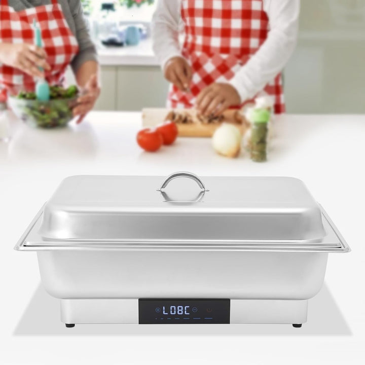Elektrisches Buffetwärmer Speisenwärmer Chafing Dish Buffet Server Edelstahl Speisenwärmer mit Tempe