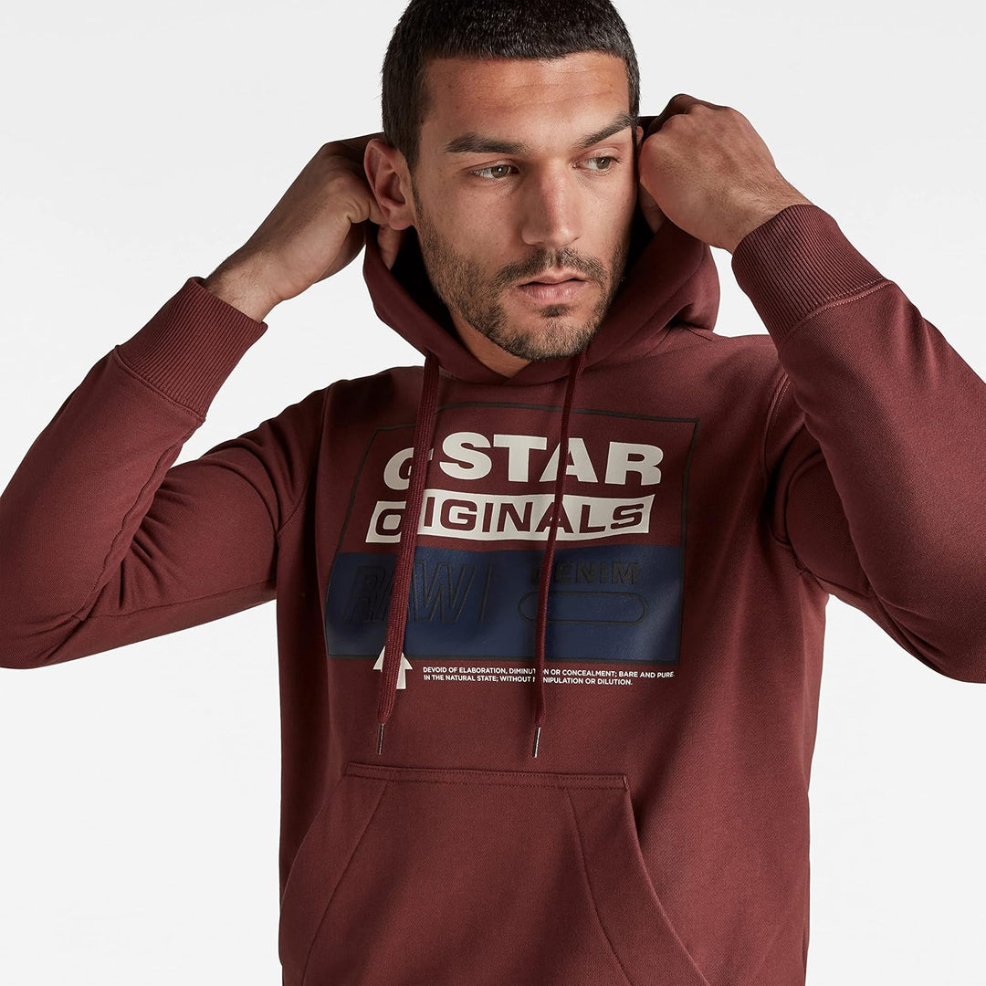G-STAR Herren Originals Hooded Sweatshirt Sweats, Braun (Paccio D20696-a613-1632)