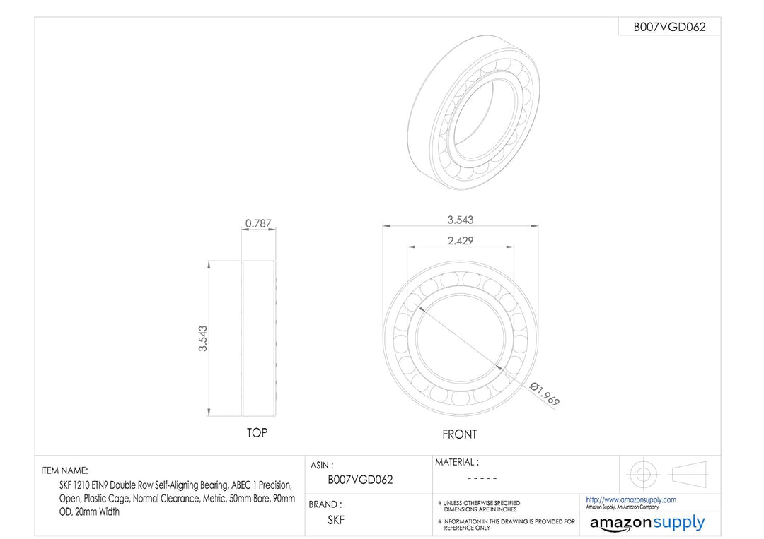 SKF Pendelkugellager 1210 ETN9