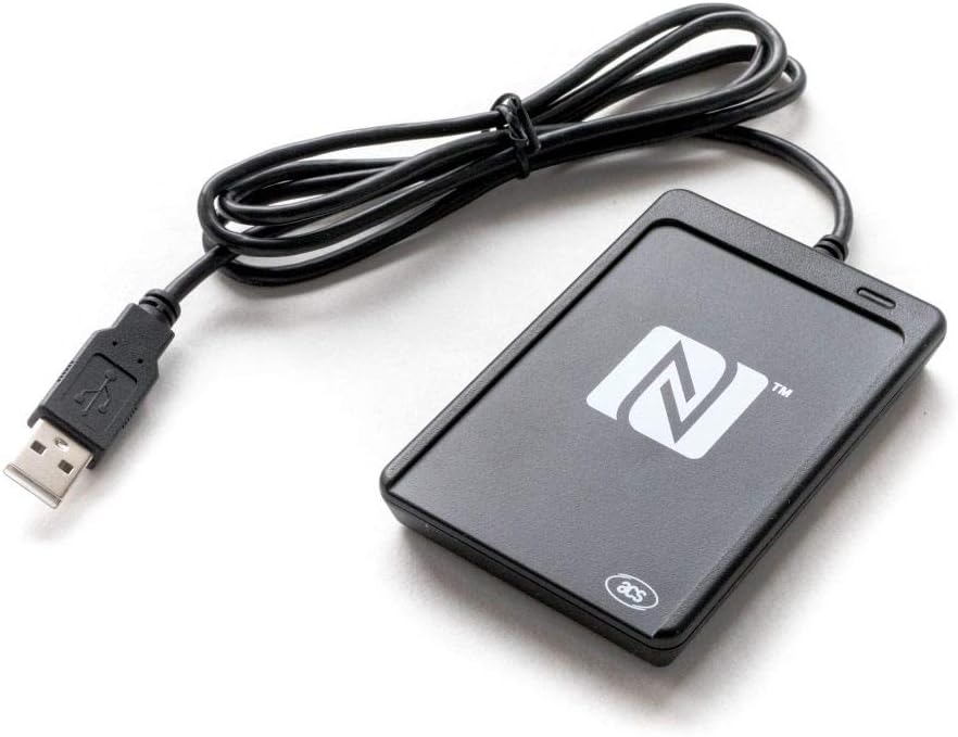 ACS ACR1252U-M1 USB Näherer NFC III Kartenleser NFC Tag Contactless Card Reader Writer, Schwarz (USB
