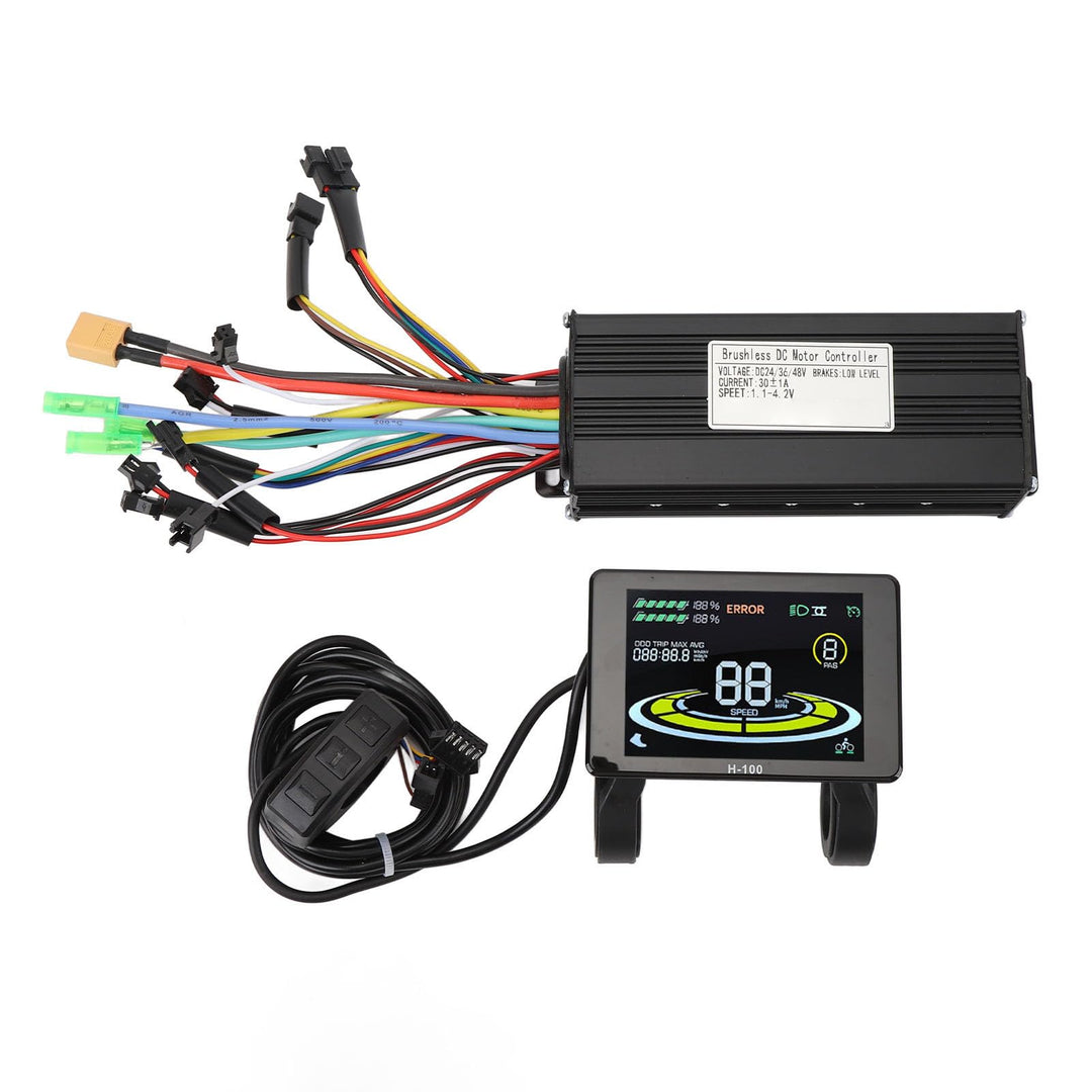 BuyWeek Elektrofahrrad Brushless Motor Controller Kit, 36V 48V 750W 1000W 30A 3 Modus Sinuswelle Con