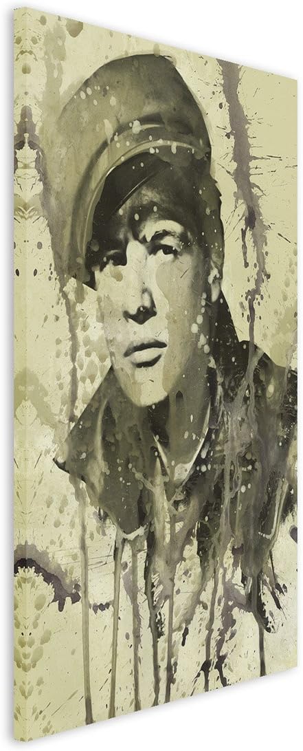 Marlon_Brando_V_90x60cm Splash Art Paul Sinus Aquarell, Gemälde, Kunstbild auf Leinwand