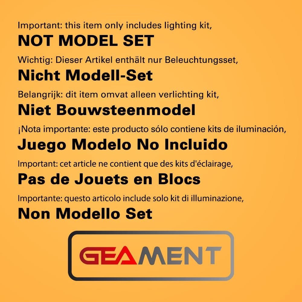 GEAMENT Bausteine Licht-Set für Creator Expert Eckgarage (Corner Garage) Bausteine Modell – kompatib